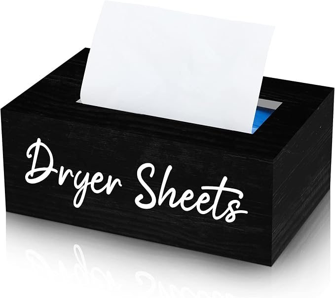 Blulu Dryer Sheet Holder for Laundry Room Wooden Dryer Sheet Container Sheets by Blulu