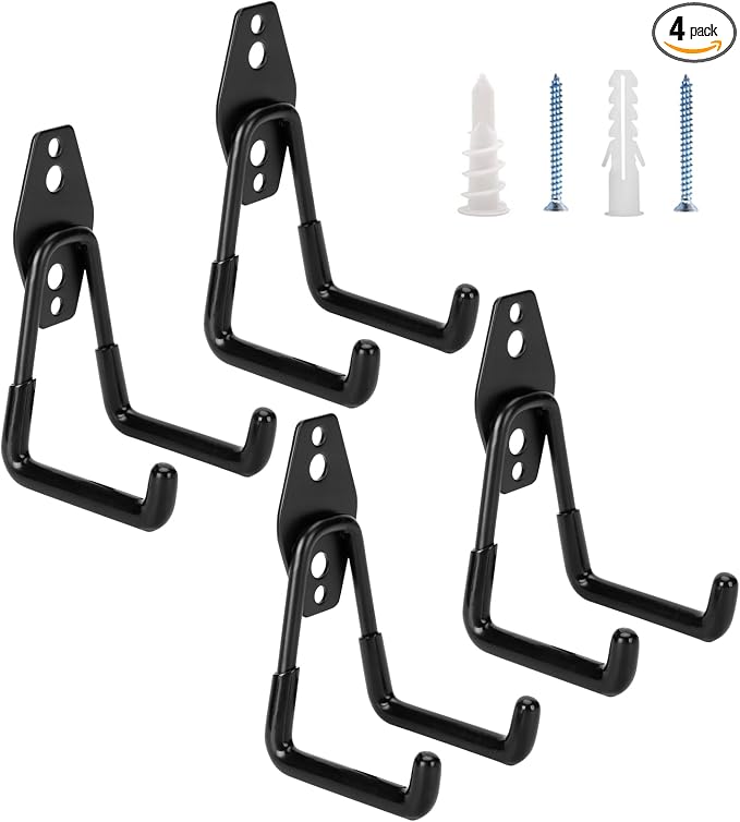 4 Pack Garage Hooks Heavy Duty by BuildSuperHomeByYourself
