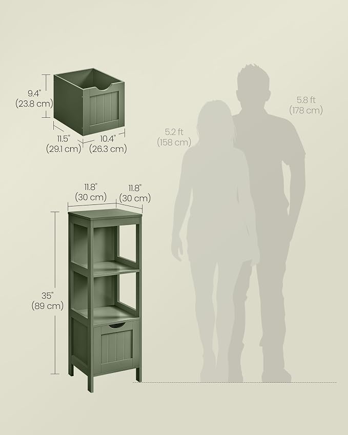 VASAGLE Storage Cabinet, Storage Organizer Rack Stand - Image 3