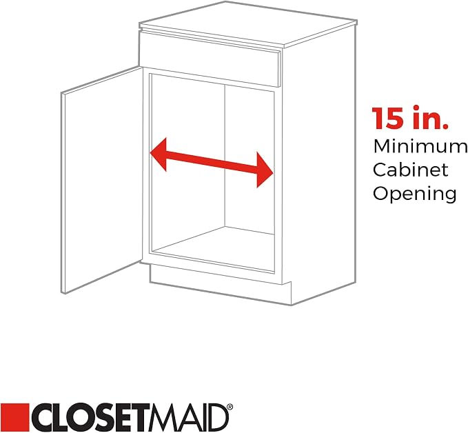 ClosetMaid 14 in. Pull Out Cabinet Organizer, 2 Tier, Heavy Duty, Slide Out - Image 3