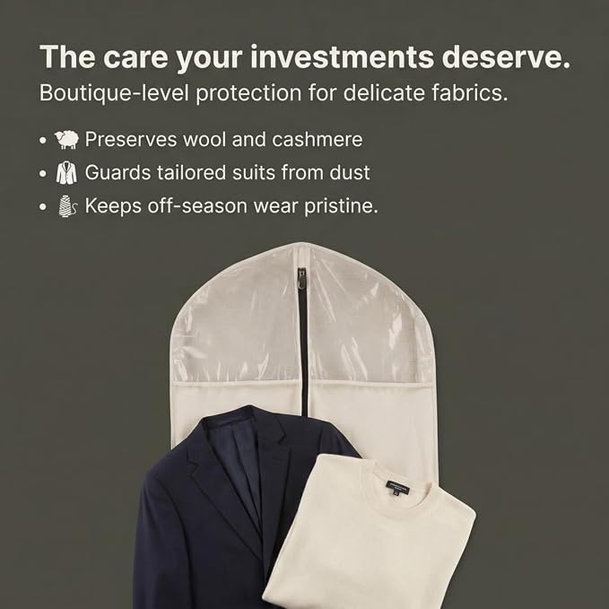 Household Essentials 3392-1 Cedarline Collection Hanging Garment Bag | Dress - Image 10