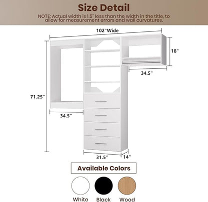 ROOMTEC Modular Closet System, Modern Wooden Tower - Image 2