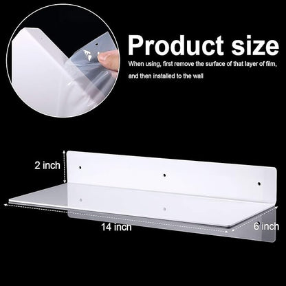 Blulu 8 Pcs Acrylic Floating Shelves - Image 3