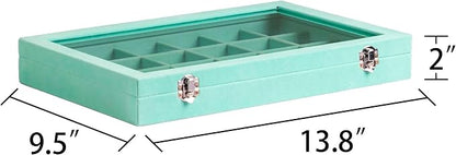 Frebeauty Velvet Jewelry Tray, 24 Grid Jewelry Organizer - Image 3