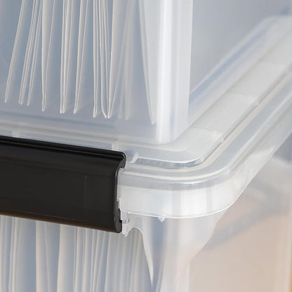 IRIS USA WeatherPro File Box Organizer, Letter/Legal, 32 Qt. 4-Pack, secure - Image 8