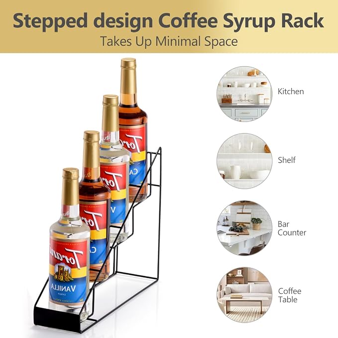 Coffee Syrup Rack for Coffee Bar Accessories, Fits - Image 5