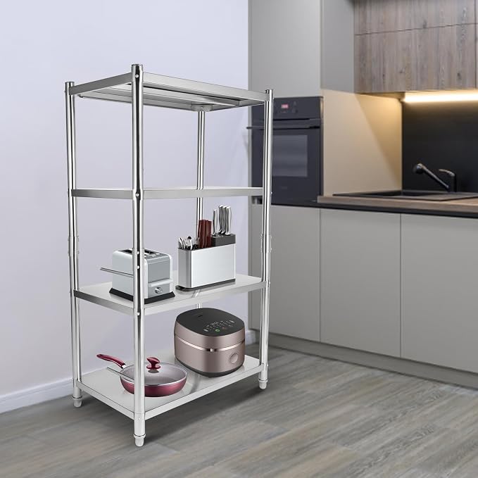 Storage Shelves, 4-Tier Wire Storage Shelves - Image 5