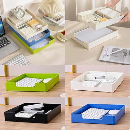 Letter-Size Tray, Desk Drawer Organizer, A4 Plastic Paper Tray, Stackable - Image 6