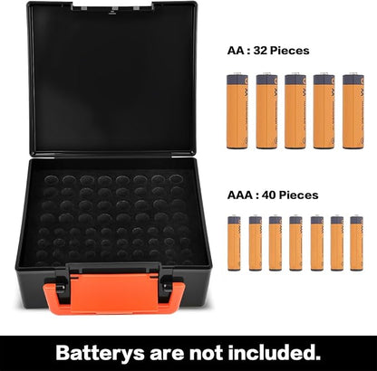 FULLCASE Battery Storage Organizer Holder Holds 72 AA AAA Batteries, Box Cases - Image 2