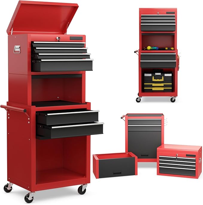 Goplus 6 Drawers Tool Chest, Rolling Metal Tool Box by Goplus