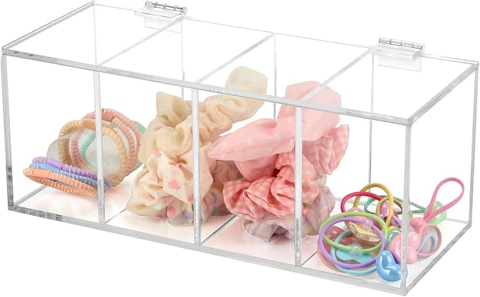 Hair Accessories Organizer for Girl, Acrylic Hair Tie Organizer Scrunchie Holder by Unknown