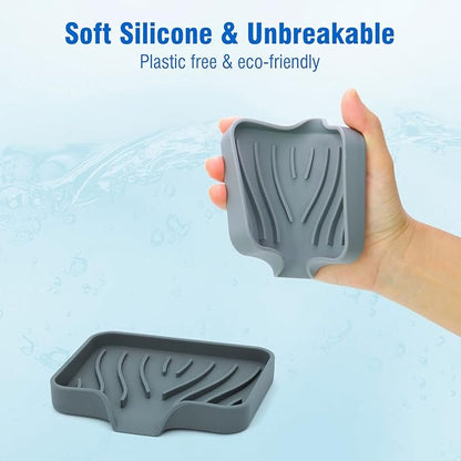 3-Pack Silicone Soap Dish, Sponge Holder - Image 7