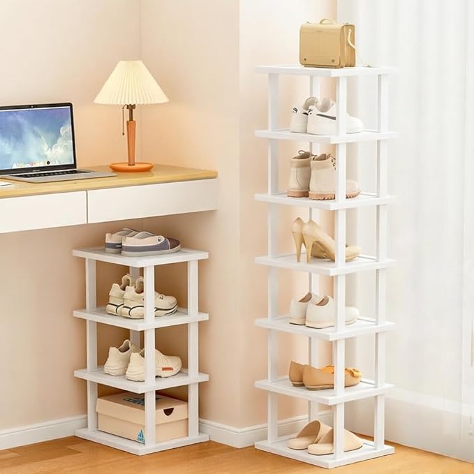 SAN HE 7-Tier Modern Bamboo Shoe Rack - Image 5