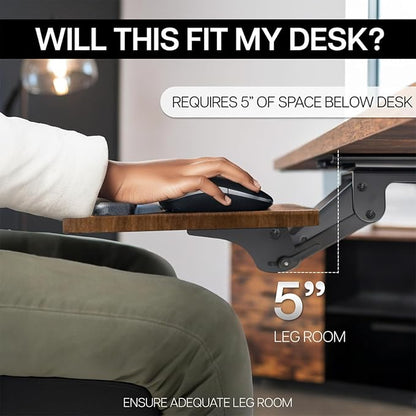 VIVO Adjustable Computer Keyboard and Mouse Platform Tray, Ergonomic Under - Image 6