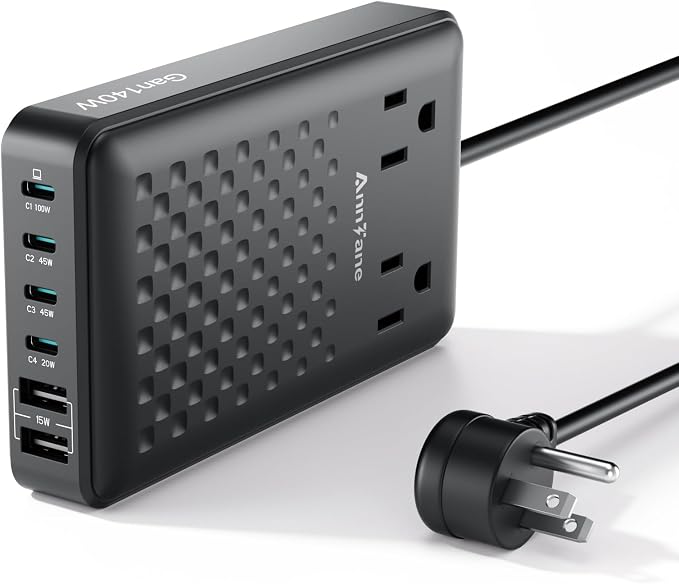 Charging Station 140W USB C Charger Block, Upgraded GaN III 8-in-1 Fast by anntane