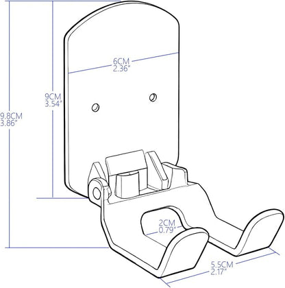 2 Packs Wall Holder Hook for Video Game Controllers, No Drill Black | Night - Image 6