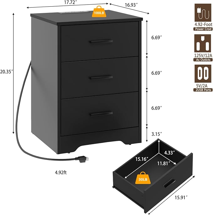LIDYUK Dresser for Bedroom, Wood Dresser - Image 2