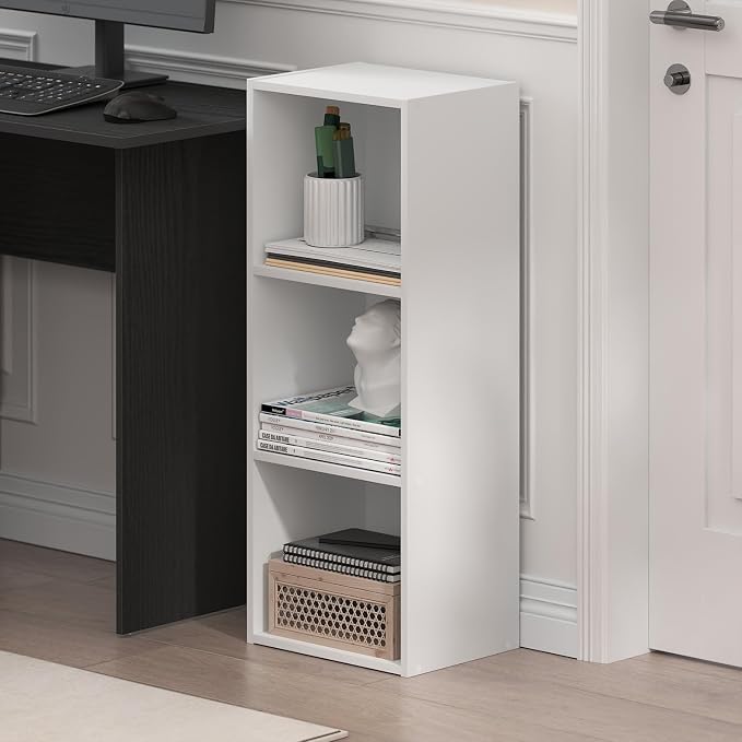 Furinno PASIR Book Shelf, 3-Cube Bookcase, Standing Bookshelf, Open Storage - Image 2