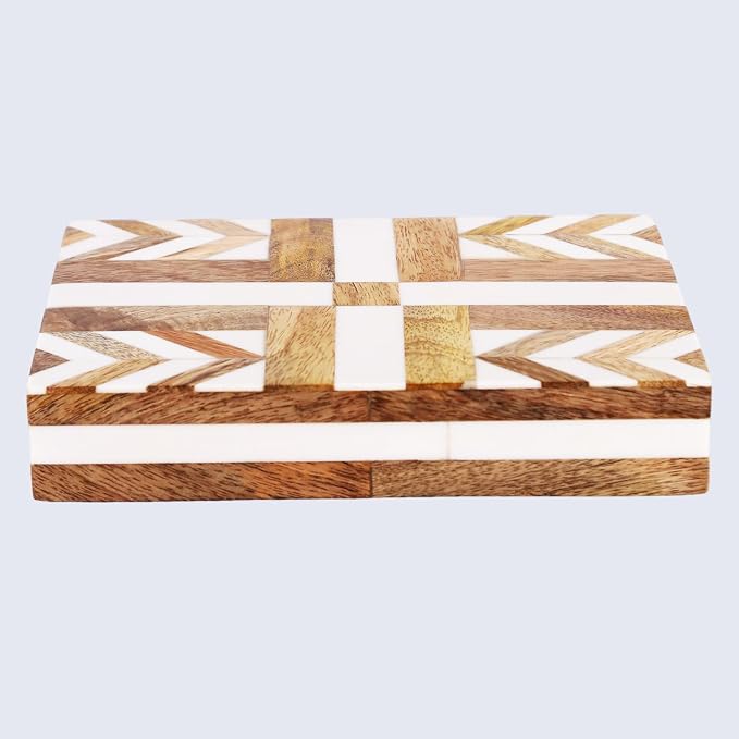 Handicrafts Home White Decorative Storage Box - Image 4