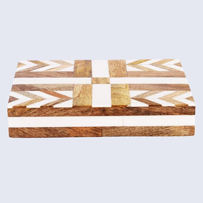 Handicrafts Home White Decorative Storage Box - Image 4