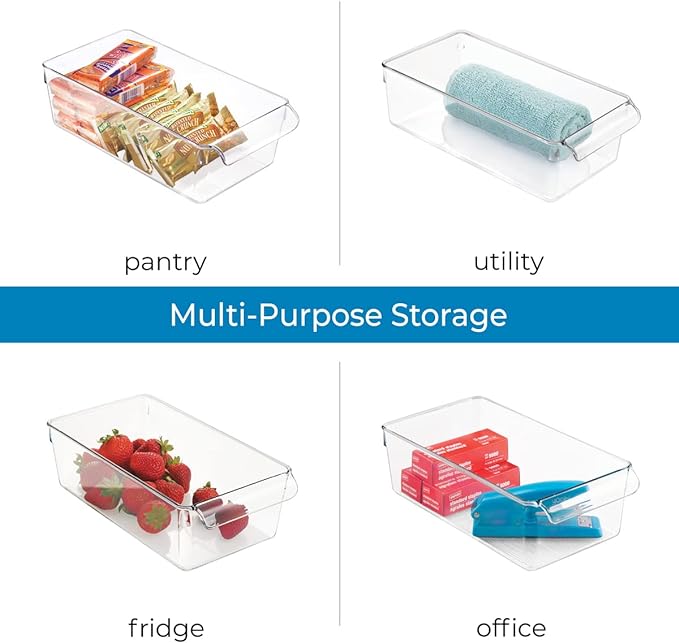 iDesign Linus Plastic Fridge and Freezer Storage Organizer Bin - Image 5