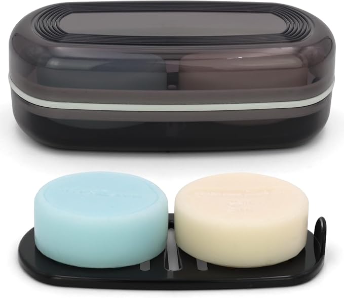 Shampoo Bar Holder Travel Case for Two Bars – Compatible by AIMAIAIMAI