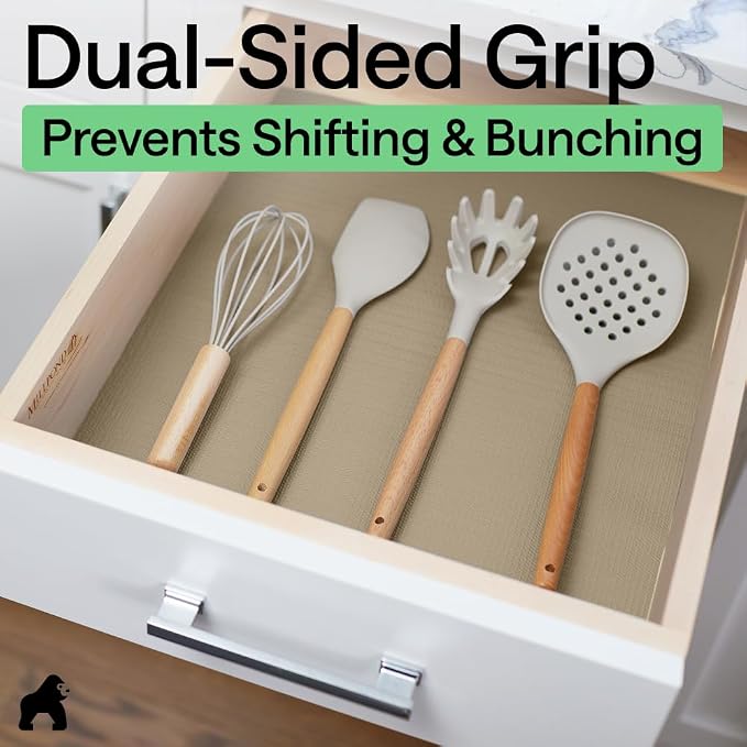 GORILLA GRIP DripGuard Shelf Liner, Non-Adhesive Drawer and Kitchen Cabinet - Image 4