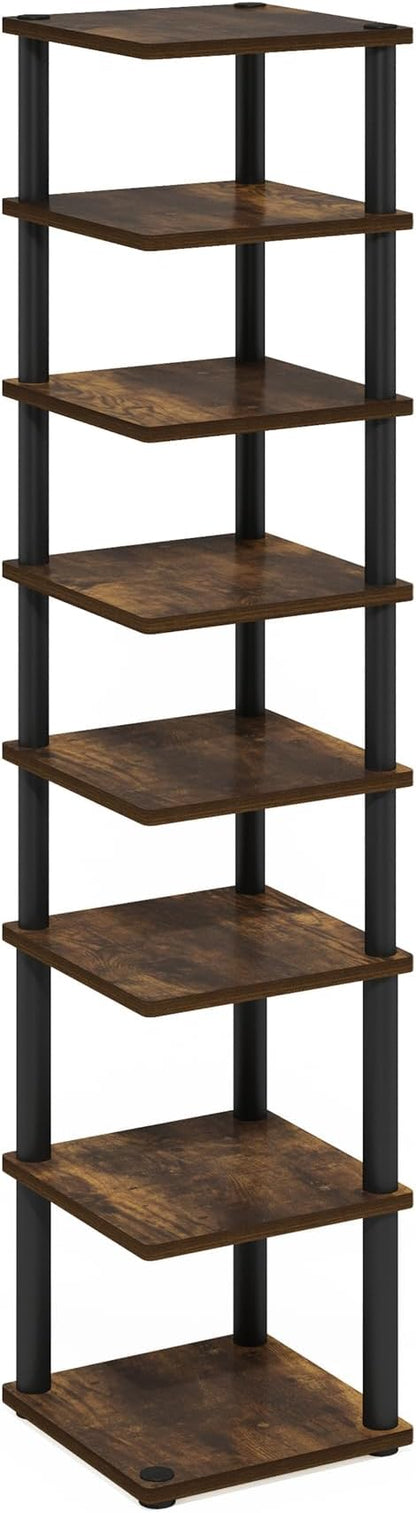 Furinno Turn-N-Tube Vertical Shoe Rack, 8-Tier Narrow Shoe Organizer, Free - Image 6