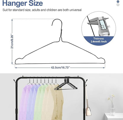 SPECILITE Wire Hangers 50 Pack, Metal Wire Clothes Hanger Bulk - Image 5