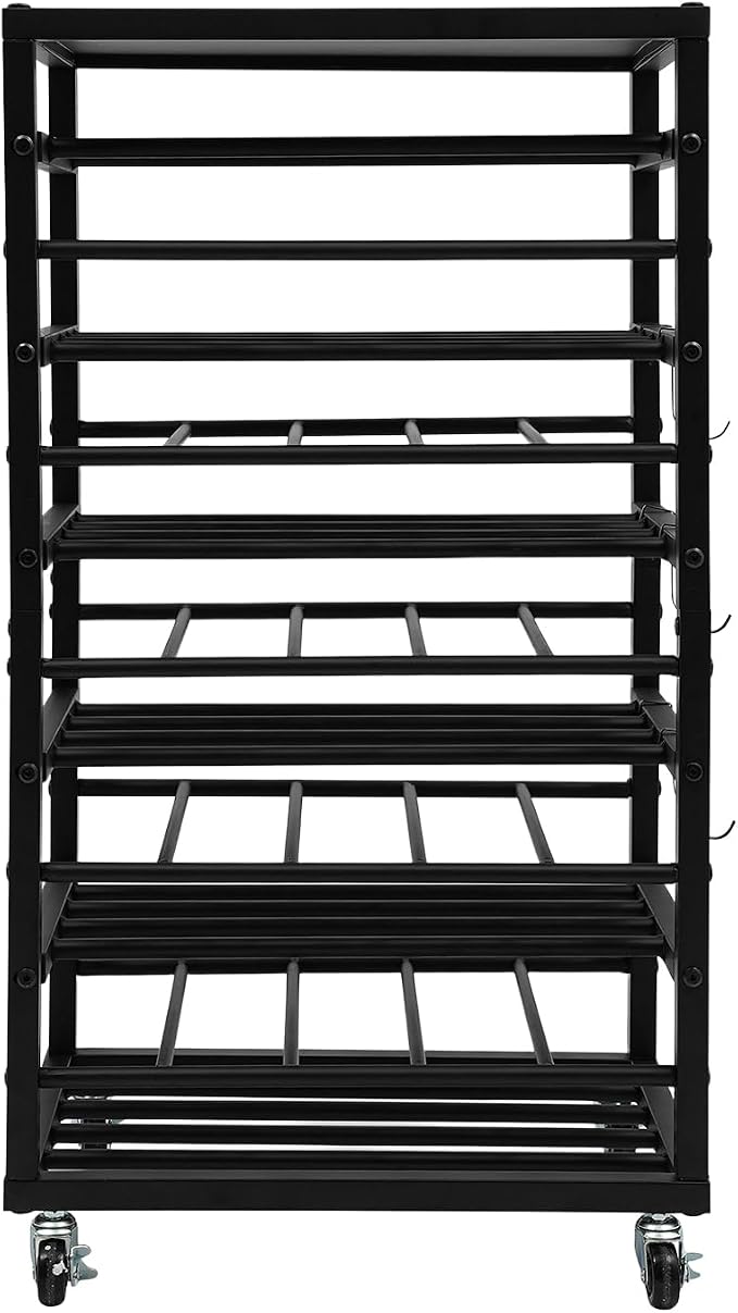 5-Tier Spray Paint Rack Organizer, Rolling Spray Bottle Holder - Image 8