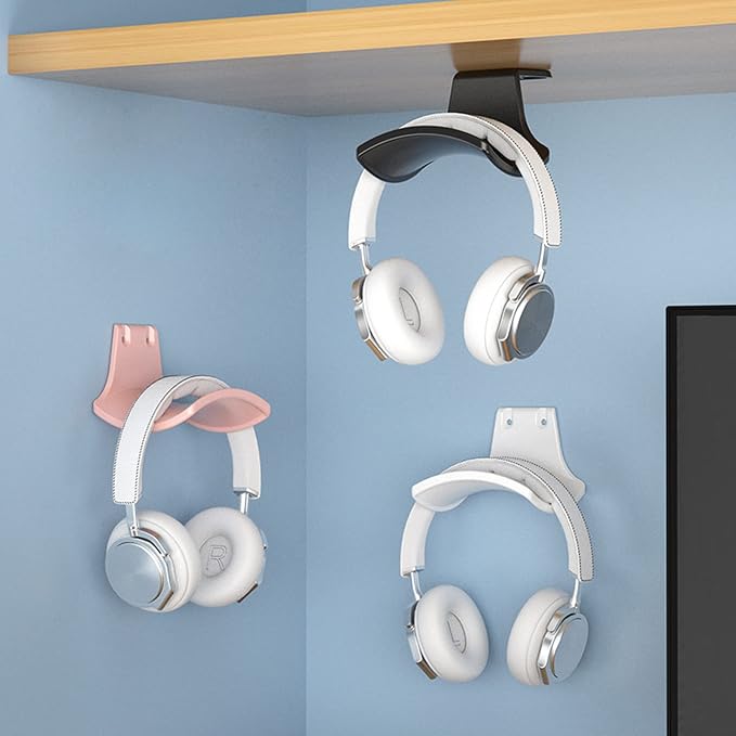 2-Pack Headphone Stand Hanger Wall Hooks, Save Space Headset Stand Holder - Image 2
