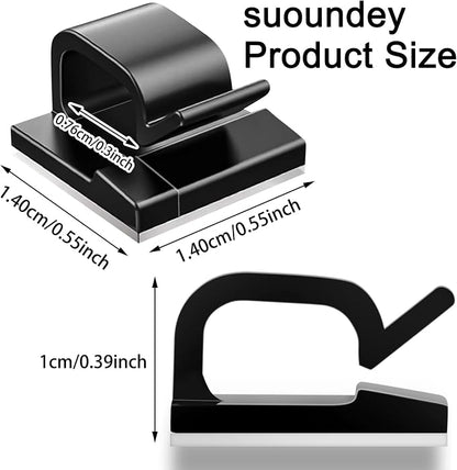 200 Pcs Cable Clips, Adhesive Cable Organizer Cord Holder Wire Clip Wire - Image 2