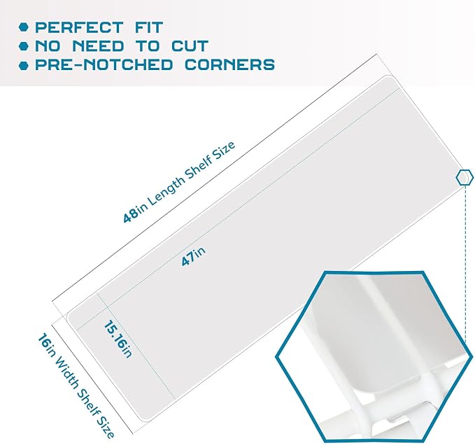 BRIAN & DANY Wire Shelf Liner 16" X 48", Heavy Duty Shelf Liners - Image 3