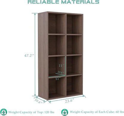 8-Cube Storage Shelf Bookcase - Image 2