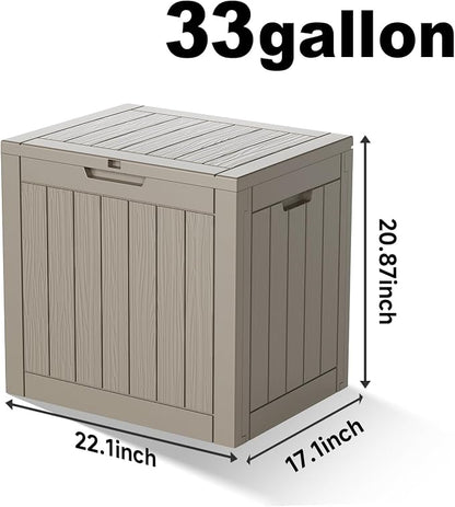 EasyUp 33Gal Outdoor Deck Box, Lager Patio Storage Box Indoor and Outdoor Use - Image 2