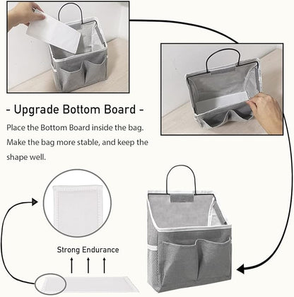 Kanrichu 4pcs Wall Hanging Storage Bag, Wall Hanging Baskets - Image 3