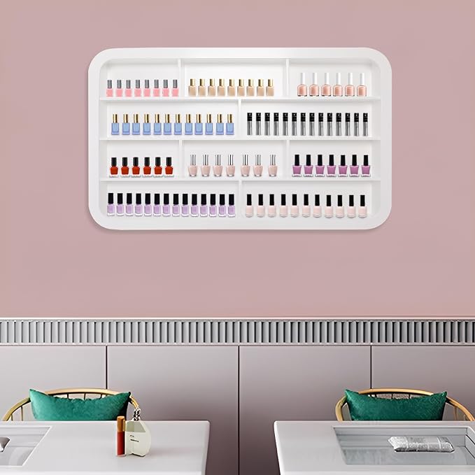 Hanging Nail Polish Display Rack, 4-Tier Wall Mount Nail Polish Organizer - Image 4