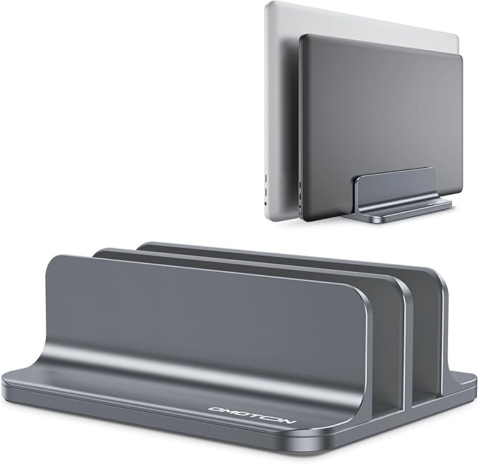OMOTON Vertical Laptop Stand, Desktop Aluminum Mac Book Stand by OMOTON