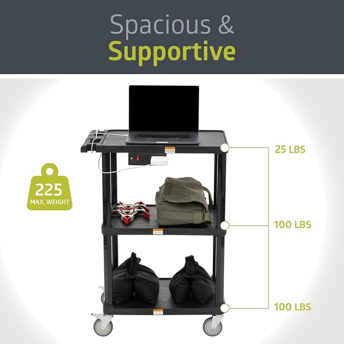 Pearington 3-Shelf Mobile Utility Cart - Image 5