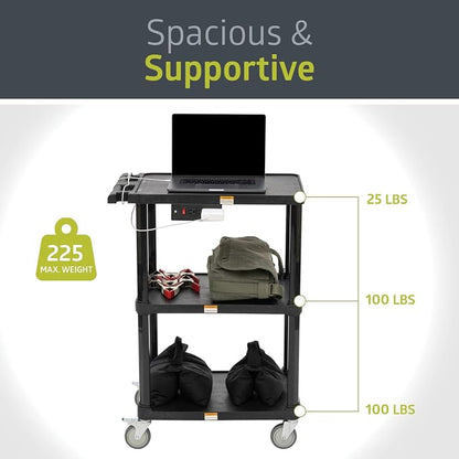 Pearington 3-Shelf Mobile Utility Cart - Image 5