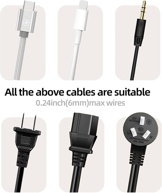 11PCS Cable Management Cord Holder Organizer, Magnetic Cable Clips Adhesive - Image 9