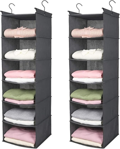 MAX Houser 6 Tier Shelf Hanging Closet Organizer, Closet Hanging Shelf by MAXHouser