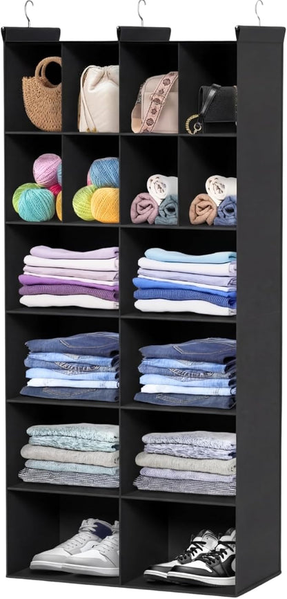 Ofiray-home 6 Tier Hanging Closet Organizer, 16 Compartments Sweater Organizer by Ofiray-home