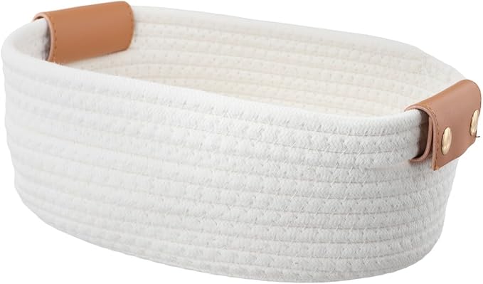 Portable Woven Cotton Rope Storage Bin - Image 7