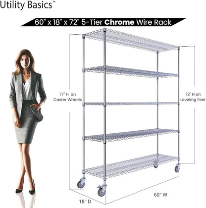 NSF Commercial 5-Tier Wire Shelving - Image 2