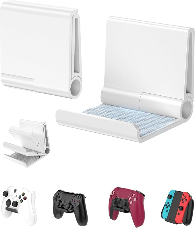 4 Pack Foldable Controller Wall Mount Holder by 6amLifestyle