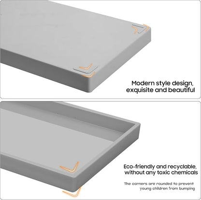 Vanity and Bathroom Tray, 9.8" ABS Countertop Organizer, Waterproof Vanity Tray - Image 6