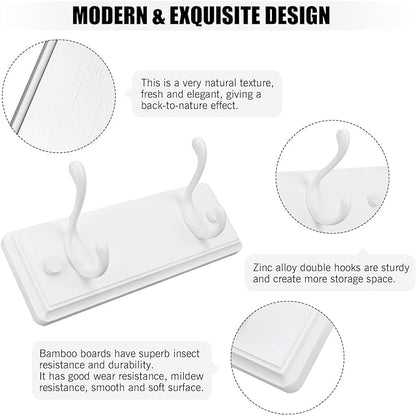 Wooden Coat Rack, Wall-Mounted Organizer - Image 4