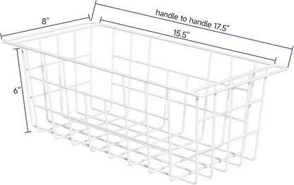 SANNO 17.5in Chest Freezer Basket, Freezer Organizer Bins, Sturdy Metal Wire - Image 2