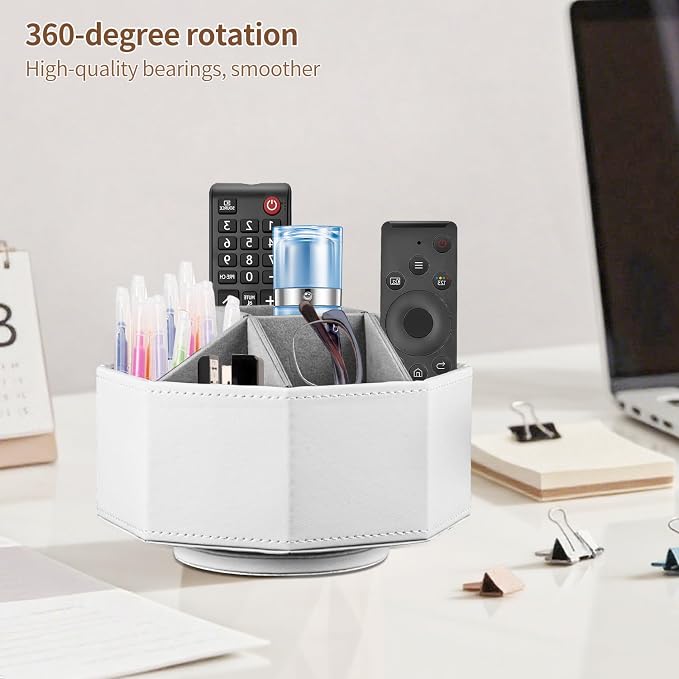 YAPISHI Swivel Remote Control Holder, 9 Rooms Desk Organizer and Decorations - Image 2